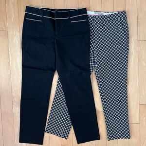 Banana Republic Black and White Geometric Pants